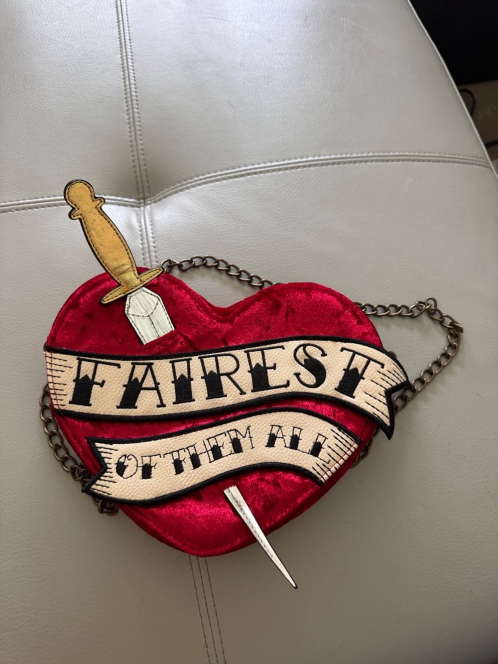 Disney Red Velvet 'Fairest of Them All' Heart Crossbody Bag